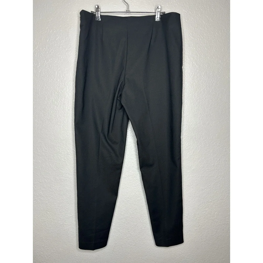 PEARL By Lela Rose Black Side Zip Cropped Office Career Pants Size 12